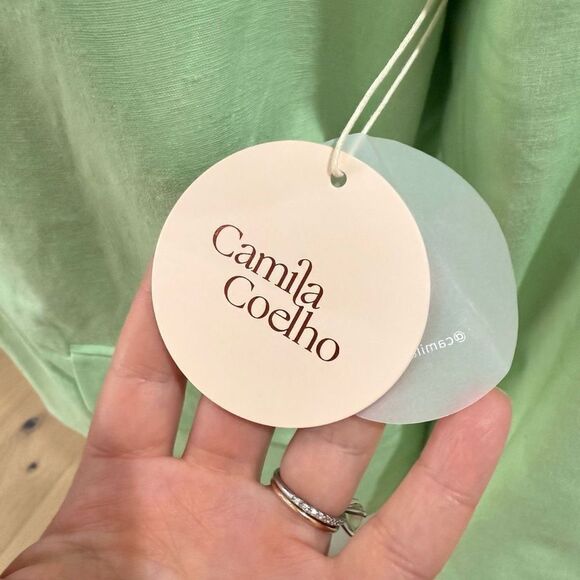 NWT Camila Coelho Revolve Adah Blazer Jacket Soft Mint Blue Women's Large - Picture 3 of 14